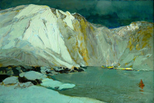 В заполярной бухте. Художник Б.Я. Ряузов. 1965 г. Собрание Музея морского флота