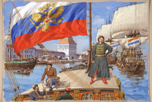 Первые корабли российского флота. Источник изображения:http://morskoesobranie.ru/storage/newsitem/28_59e1db3b213636001.jpg