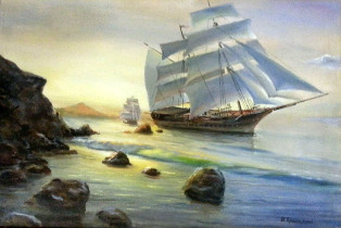«Крым. Утес». Художник В.В. Троицкий. 2000-е гг. Музей морского флота